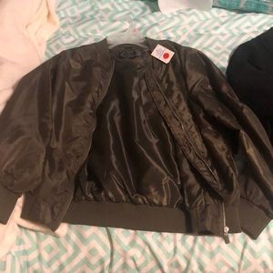 Olive Green Bomber Jacket